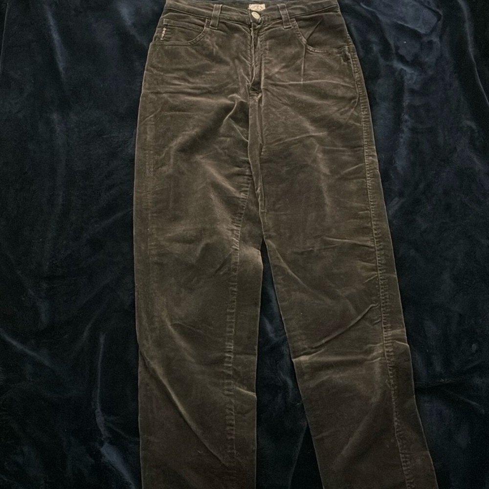 Vintage Armani velvet grey jeans